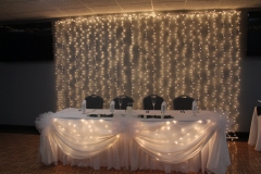 Lighted  backdrop adds beautiful ambiance!